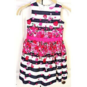 Isaac Mizrahi Hearts Valentine's Day Wedding Tulle  Dress EUC Pink White Sz 5